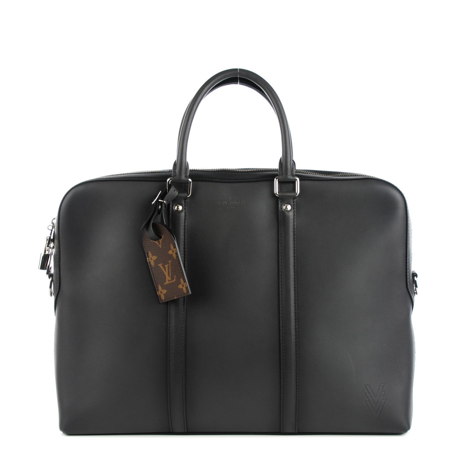 Louis Vuitton Cuir Ombre Porte-Documents Voyage Bandouliere Charcoal 1 of 7