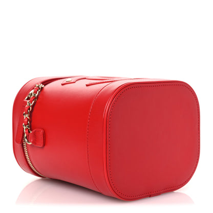 Chanel Lambskin Timeless Vanity Cosmetic Case Red 4 of 12