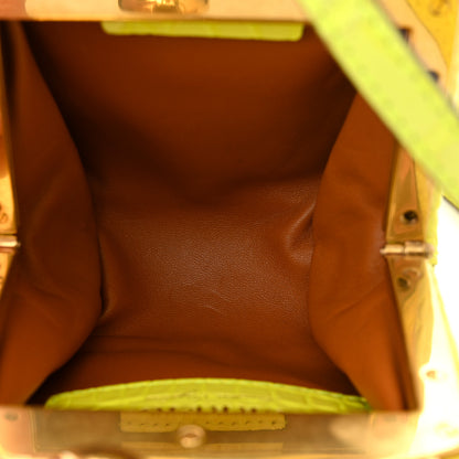 Burberry Alligator Mini Frame Bag Neon Yellow 5 of 13