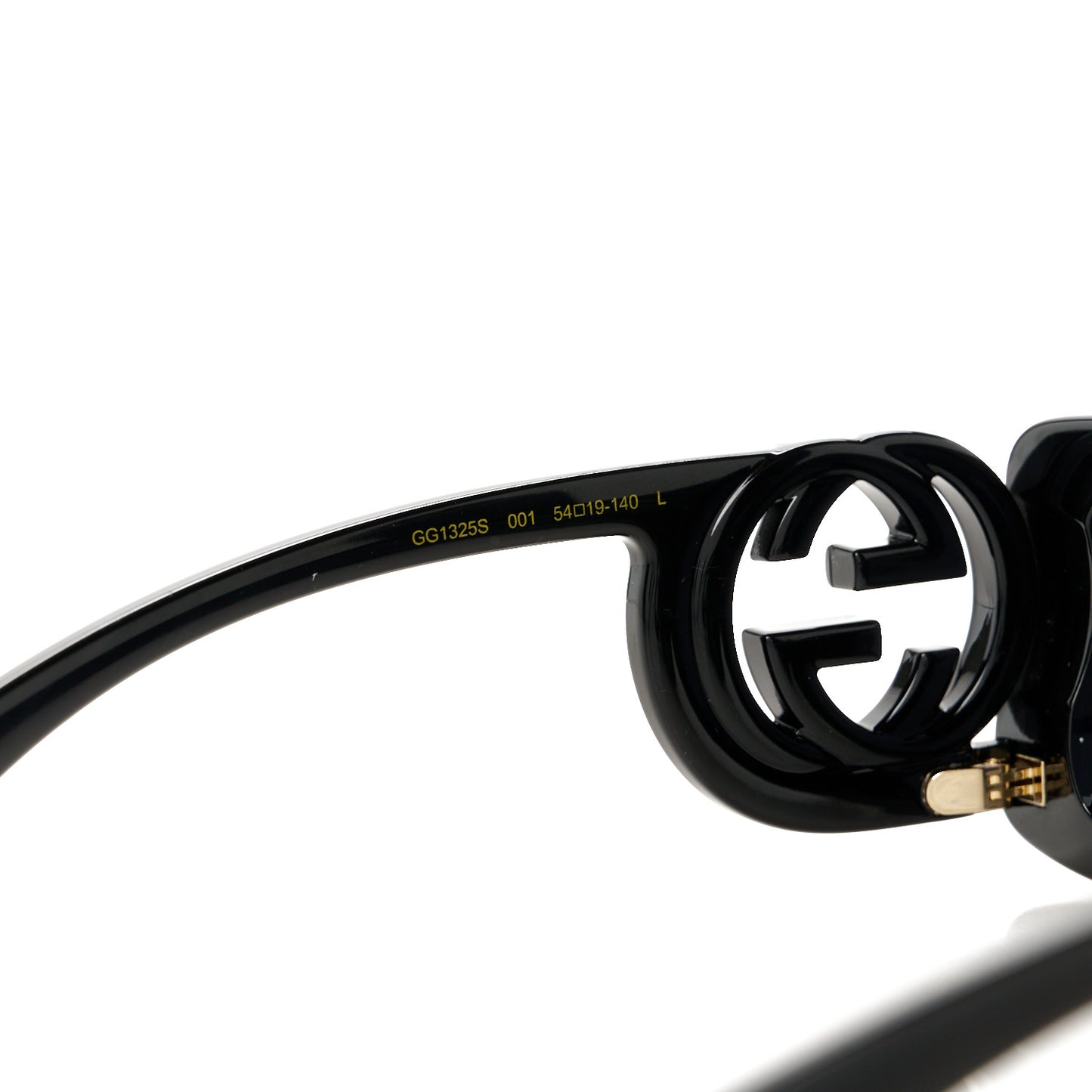Acetate Chaise Rectangle Frame Sunglasses GG1325S Black