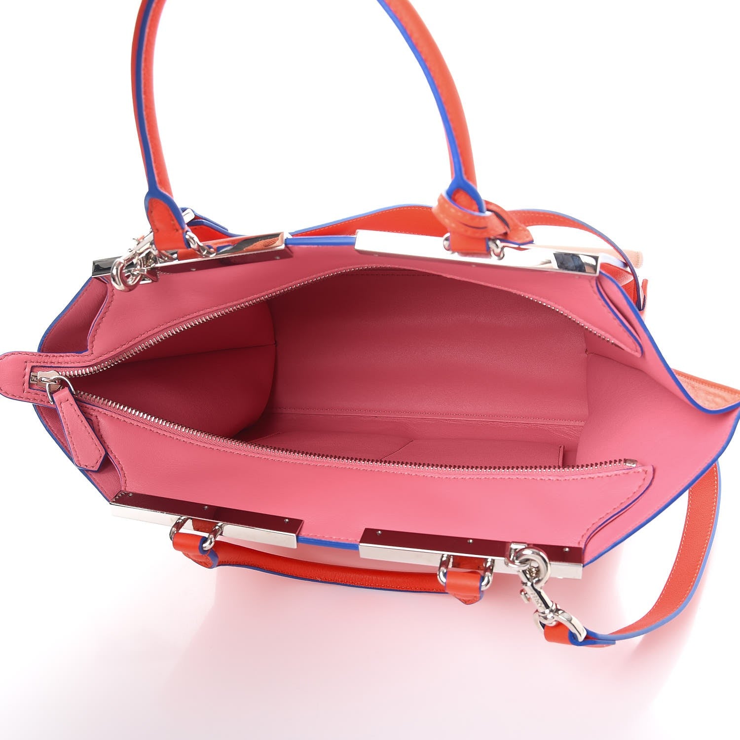 Fendi Vitello Dolce Shiny Nappa Petite 3Jours Tote Papavero 6 of 8