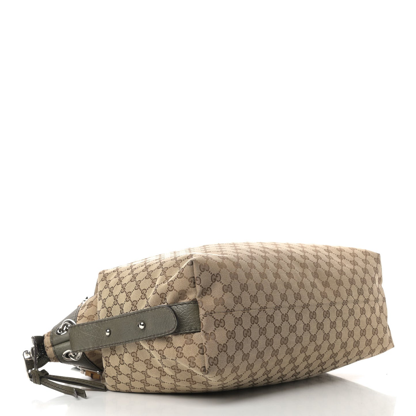 Monogram Large Bamboo Bar Tassel Shoulder Bag Brown