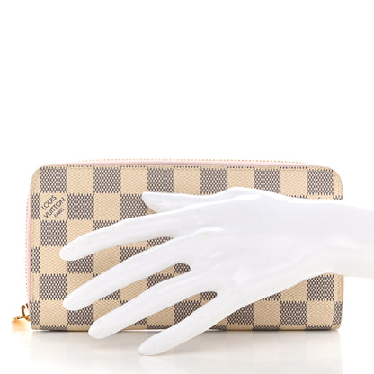 Louis Vuitton Damier Azur Zippy Wallet Rose Ballerine 2 of 8