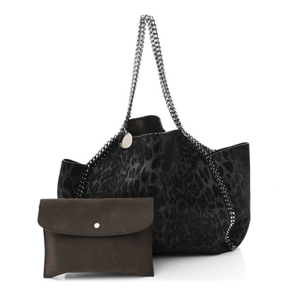 Stella McCartney Leopard Shaggy Deer Falabella Reversible Tote Grey 3 of 12