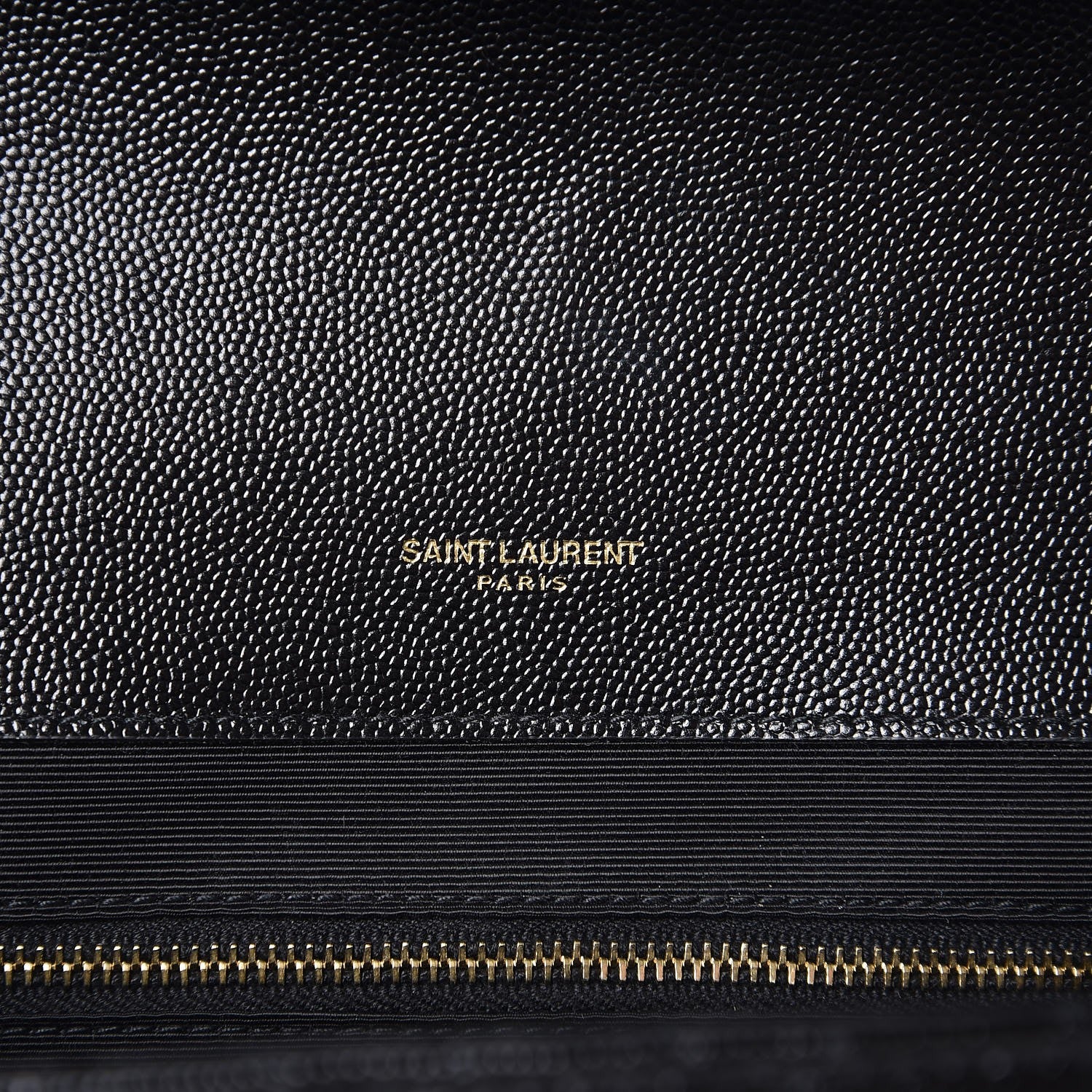 Saint Laurent Grain De Poudre Textured Mixed Matelasse Large Triquilt Monogram Satchel Black 6 of 9