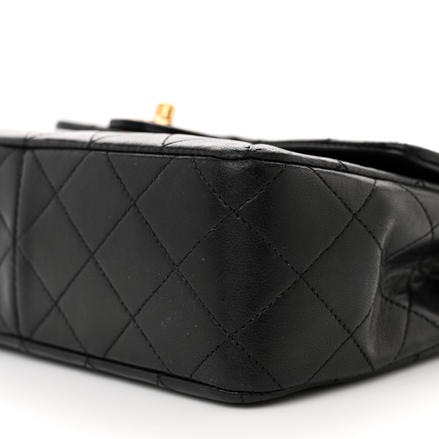 Chanel Lambskin Quilted Mini Square Flap Bag Black 11 of 17