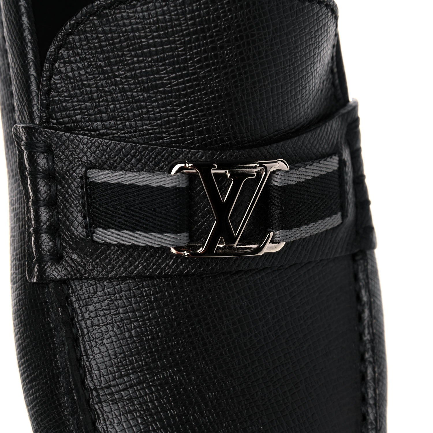 Louis Vuitton Taiga Hockenheim Moccasin Loafers 8.5 Black 11 of 12