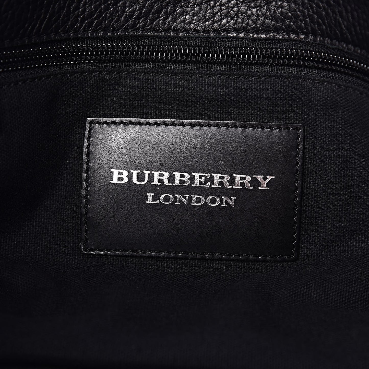 London Grainy Calfskin Shoulder Bag Black