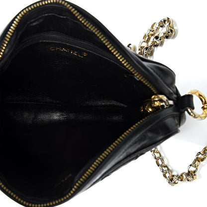 Chanel Lambskin Quilted CC Tassel Camera Case Black 5 of 10