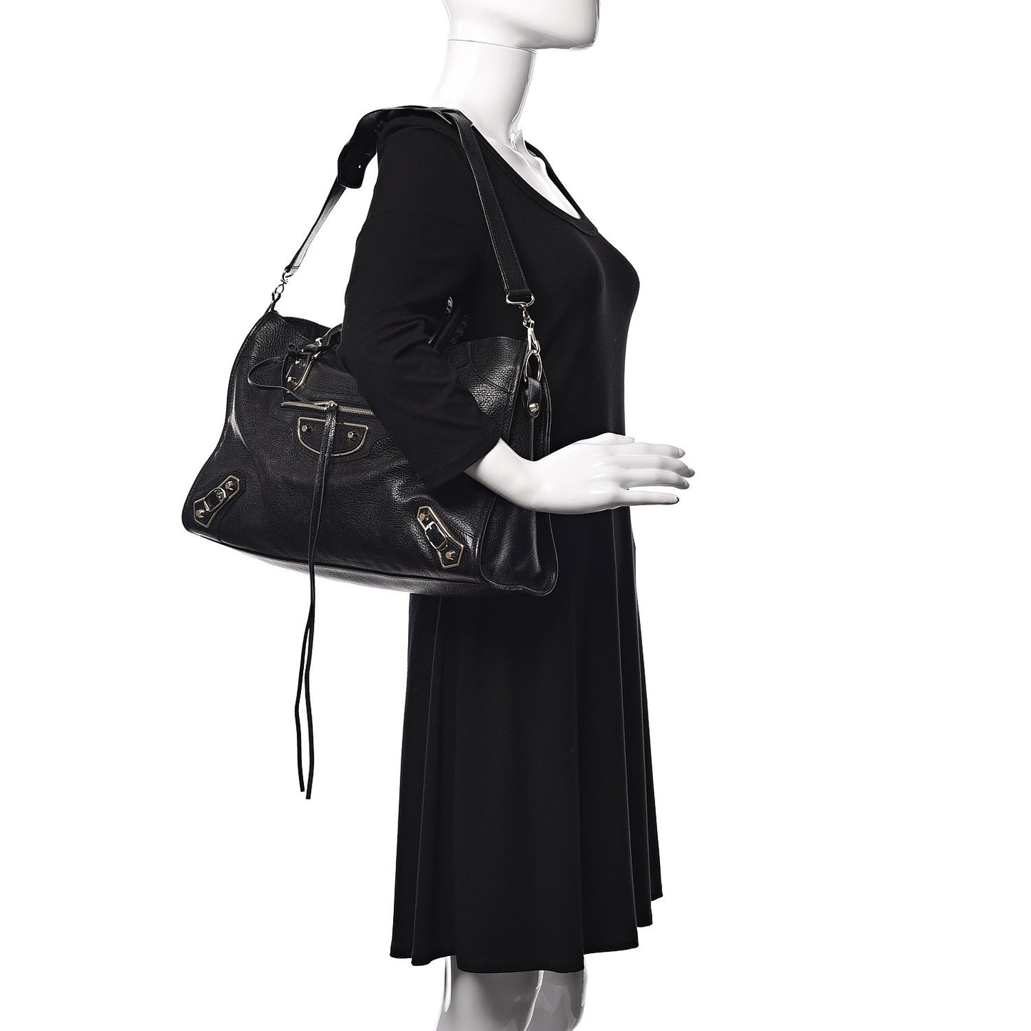 Chevre Gold Metallic Edge Hardware City Black