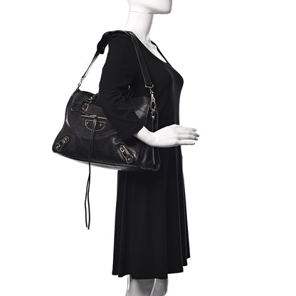 Balenciaga Chevre Gold Metallic Edge Hardware City Black 2 of 9