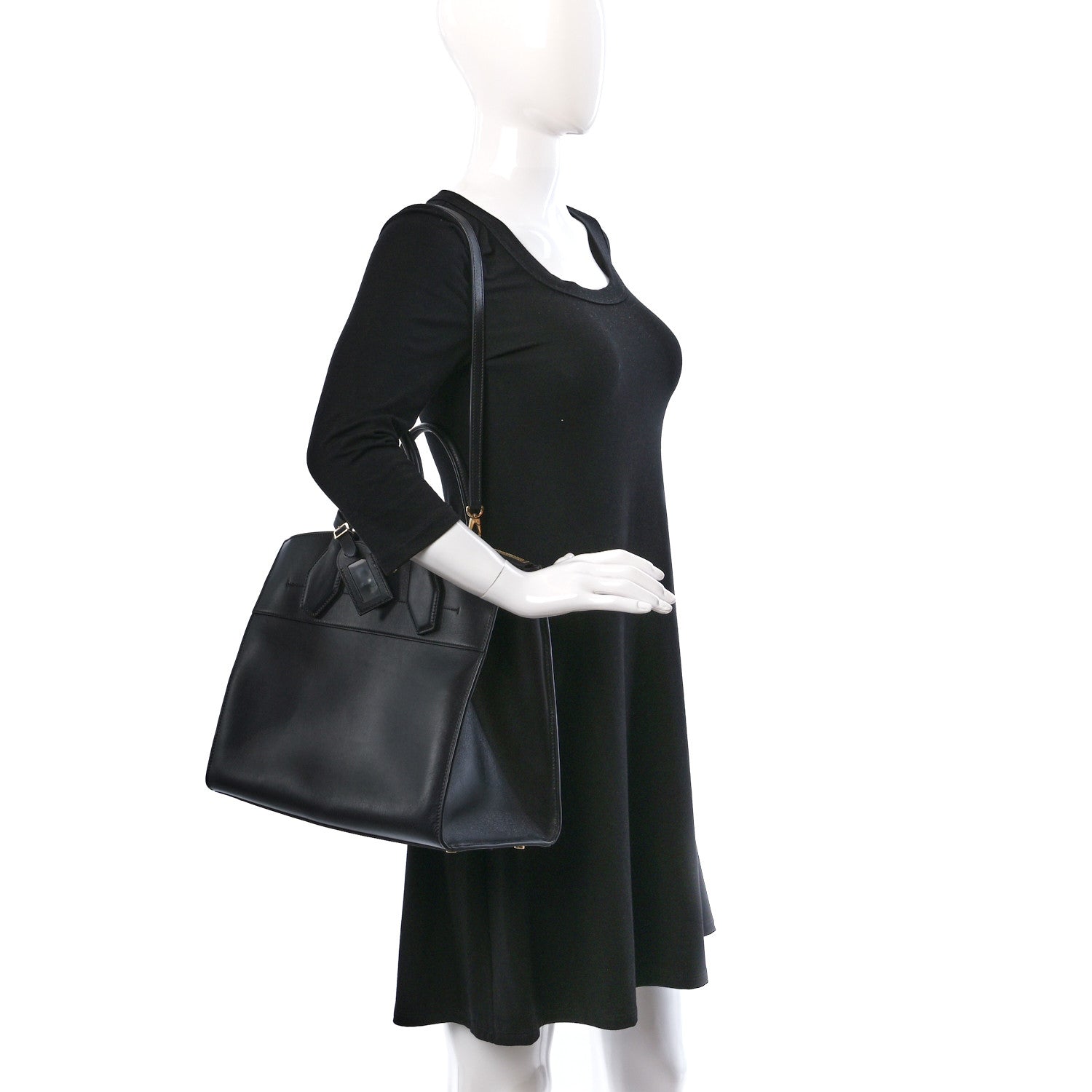 Louis Vuitton Veau Satin City Steamer GM Black 2 of 9