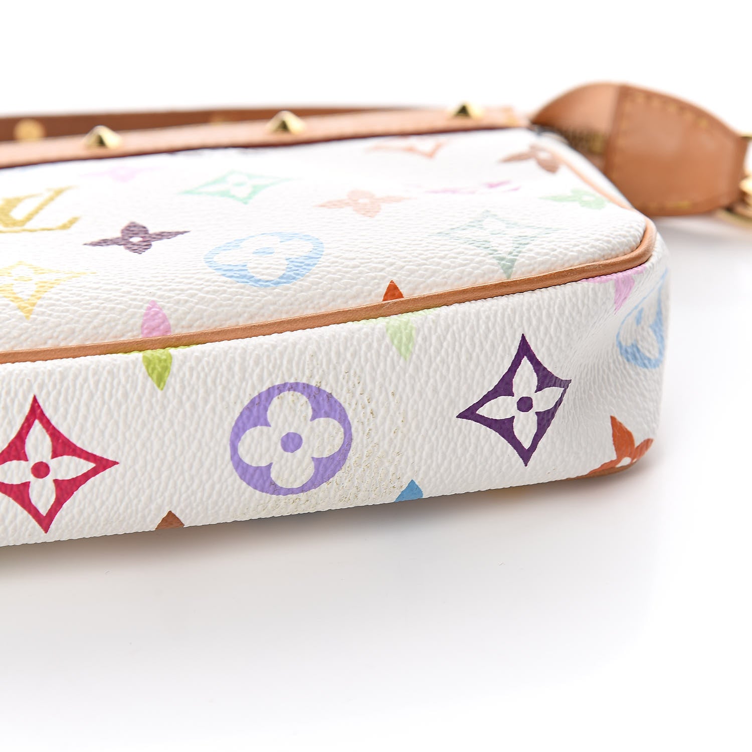 Louis Vuitton Monogram Multicolor Pochette Accessories White 9 of 11