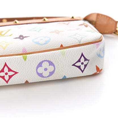 Louis Vuitton Monogram Multicolor Pochette Accessories White 9 of 11