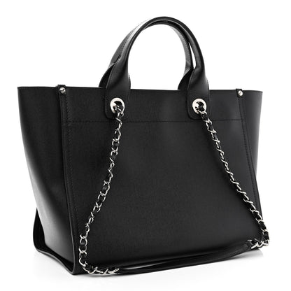 Chanel Caviar Small Studded Deauville Tote Black 2 of 9