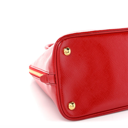 Prada Saffiano Vernice Medium Promenade Tote Rosso 9 of 10