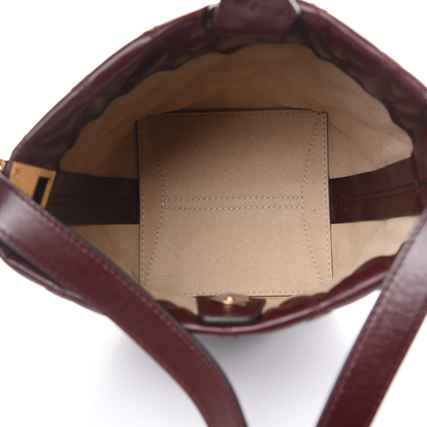 Lambskin Quilted Mini GV Bucket Bag Aubergine