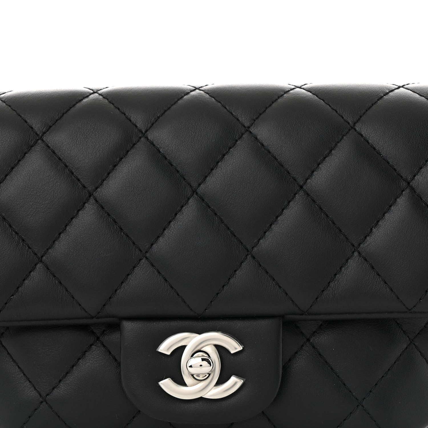 Chanel Calfskin Quilted CC Uniform Flap Belt Bag Black 8 of 10