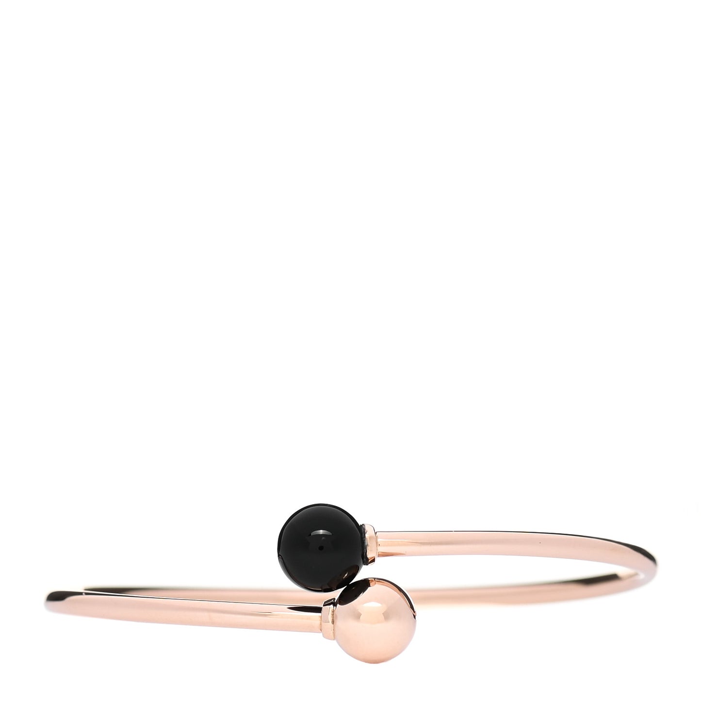 18K Rose Gold Black Onyx 8mm HardWear Ball Bypass Bracelet