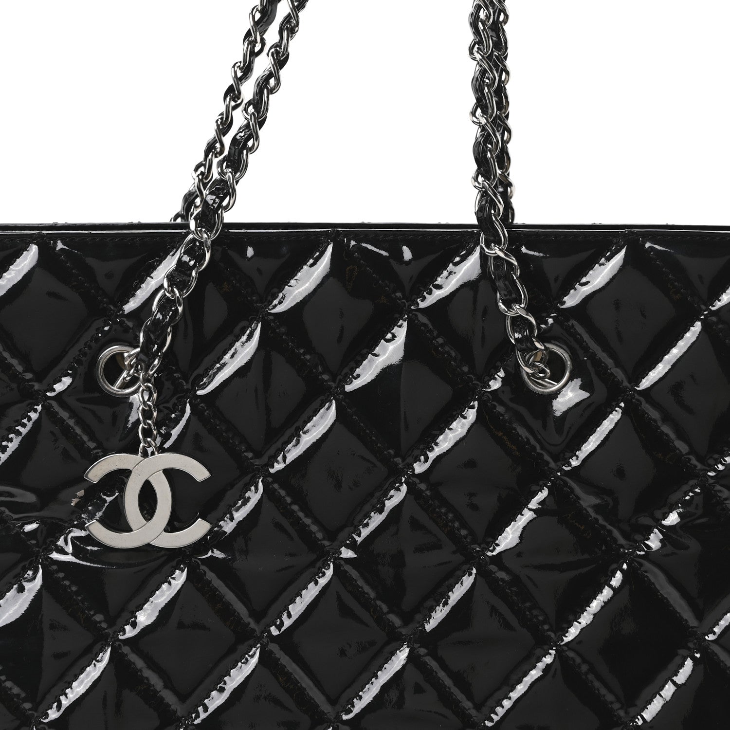 Chanel Vinyl Quilted In The Business Tote Black 8 of 10