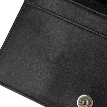 Chanel Lambskin Quilted CC Wallet On Chain WOC Black 11 of 12