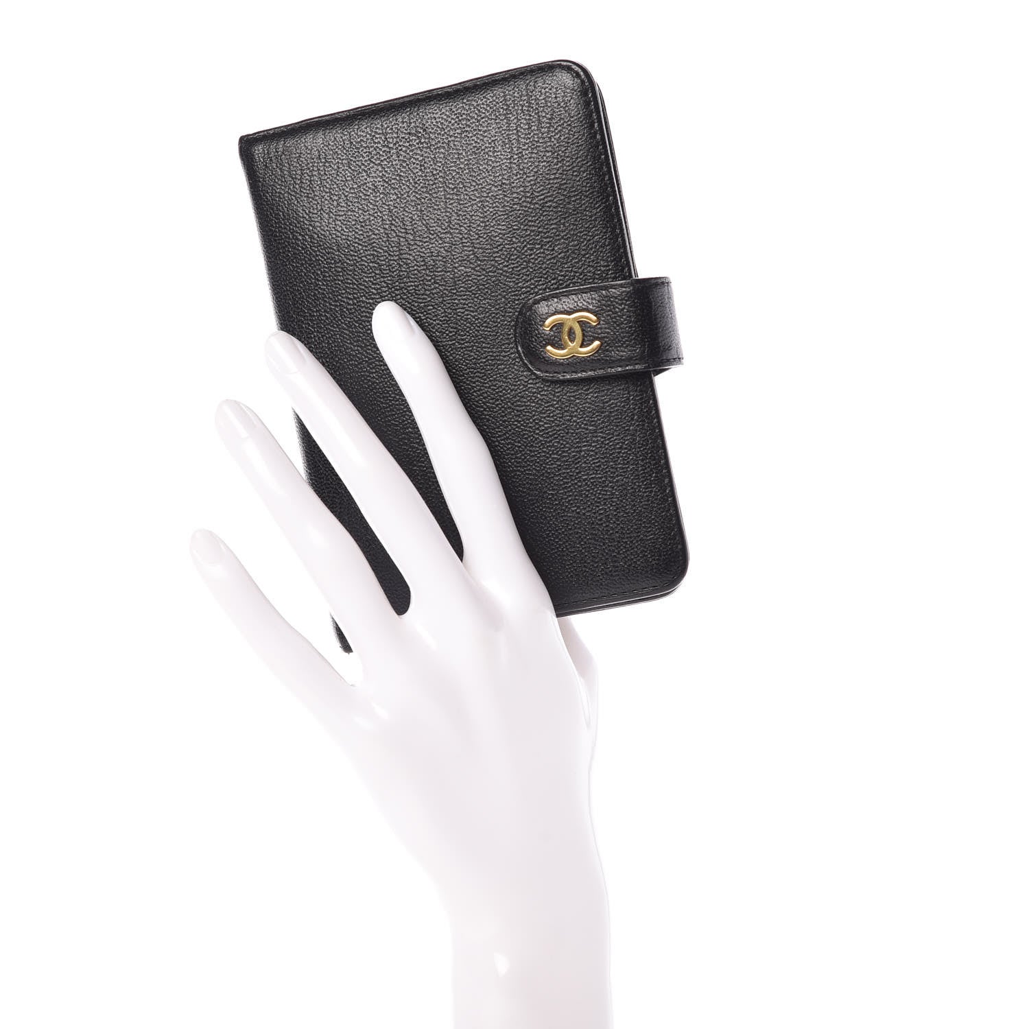 Chanel Goatskin Small Ring Agenda Planner Black 2 of 7