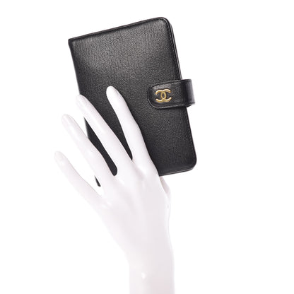 Chanel Goatskin Small Ring Agenda Planner Black 2 of 7