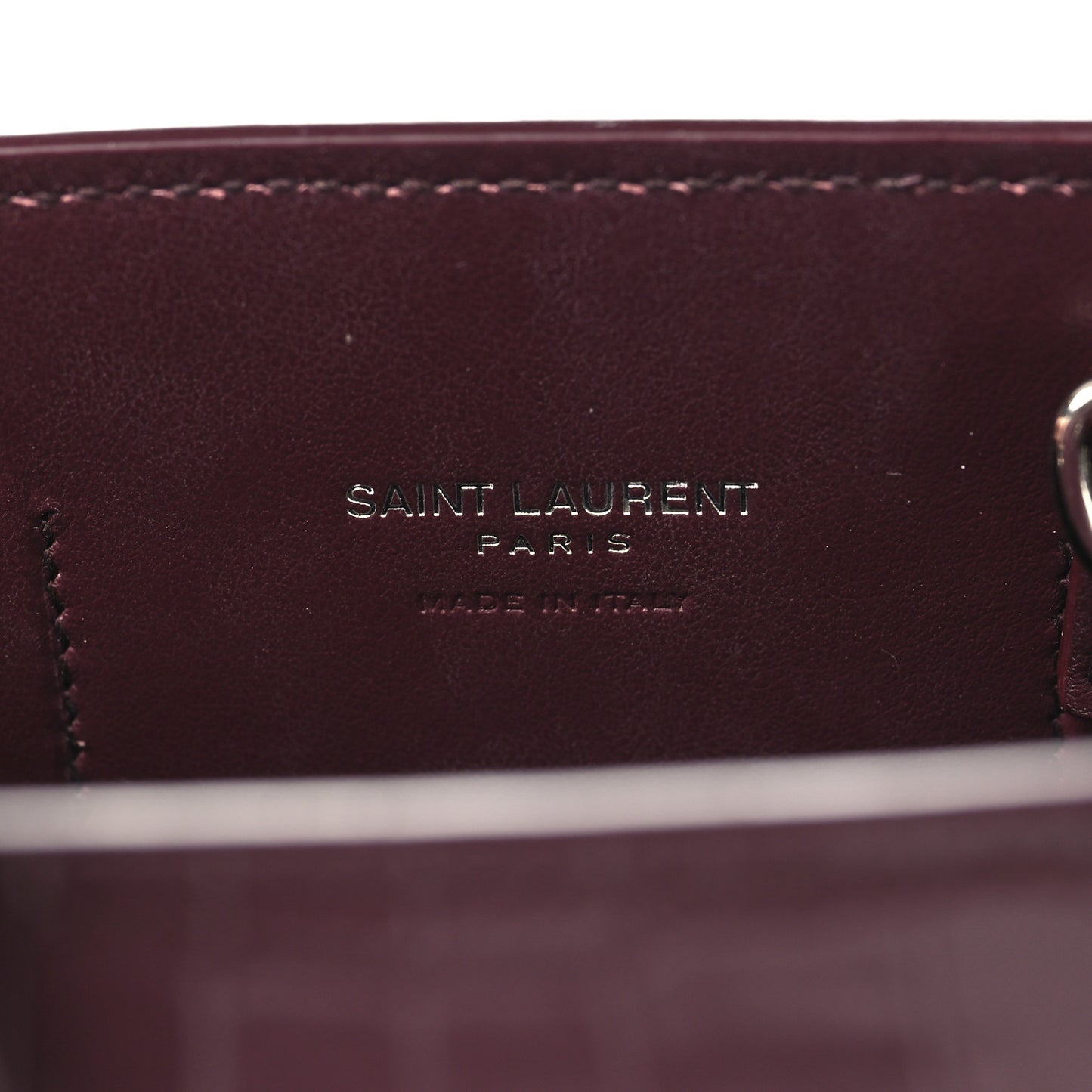 Calfskin Crocodile Embossed Nano Sac De Jour Bordeaux