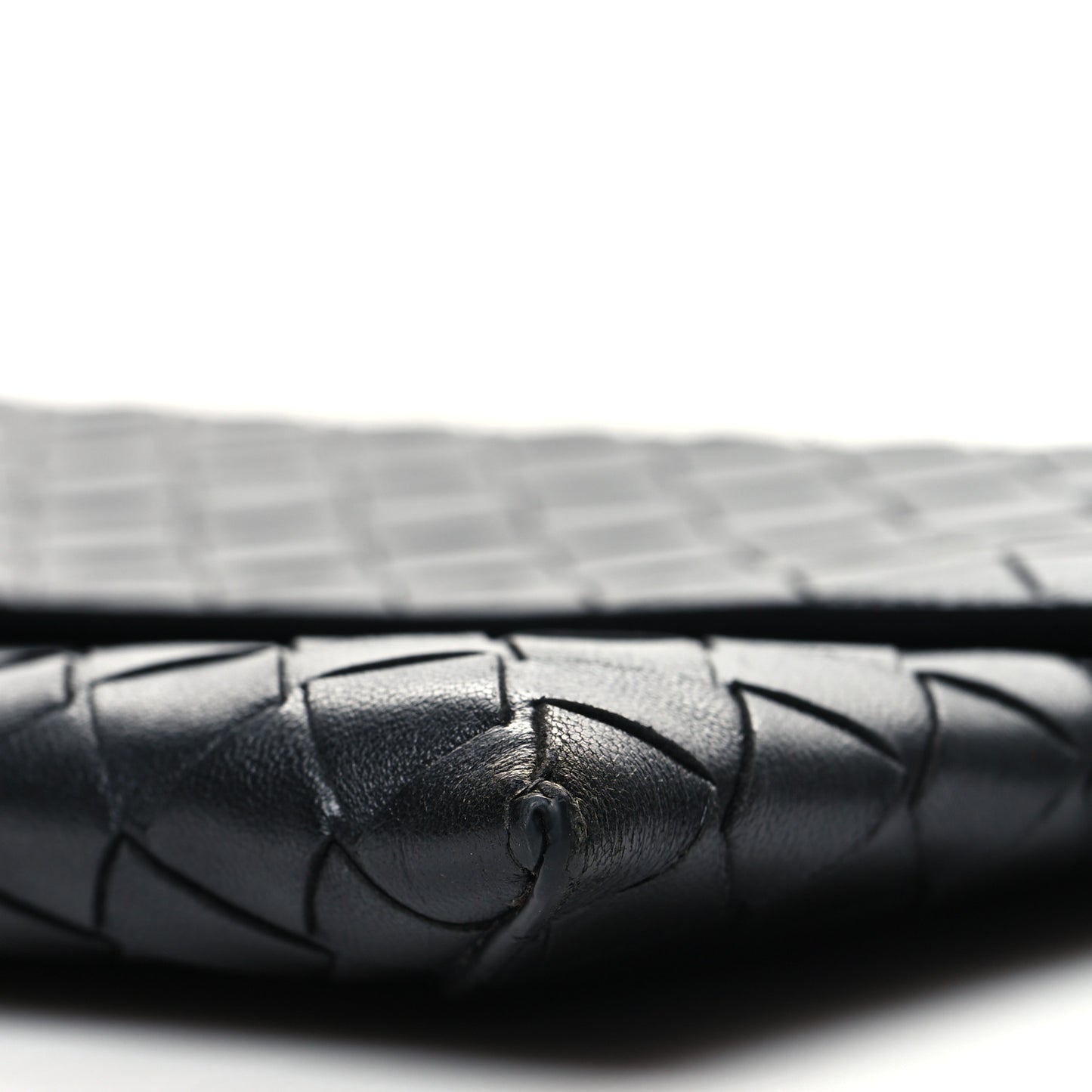 Nappa Intrecciato Flap Pouch Black