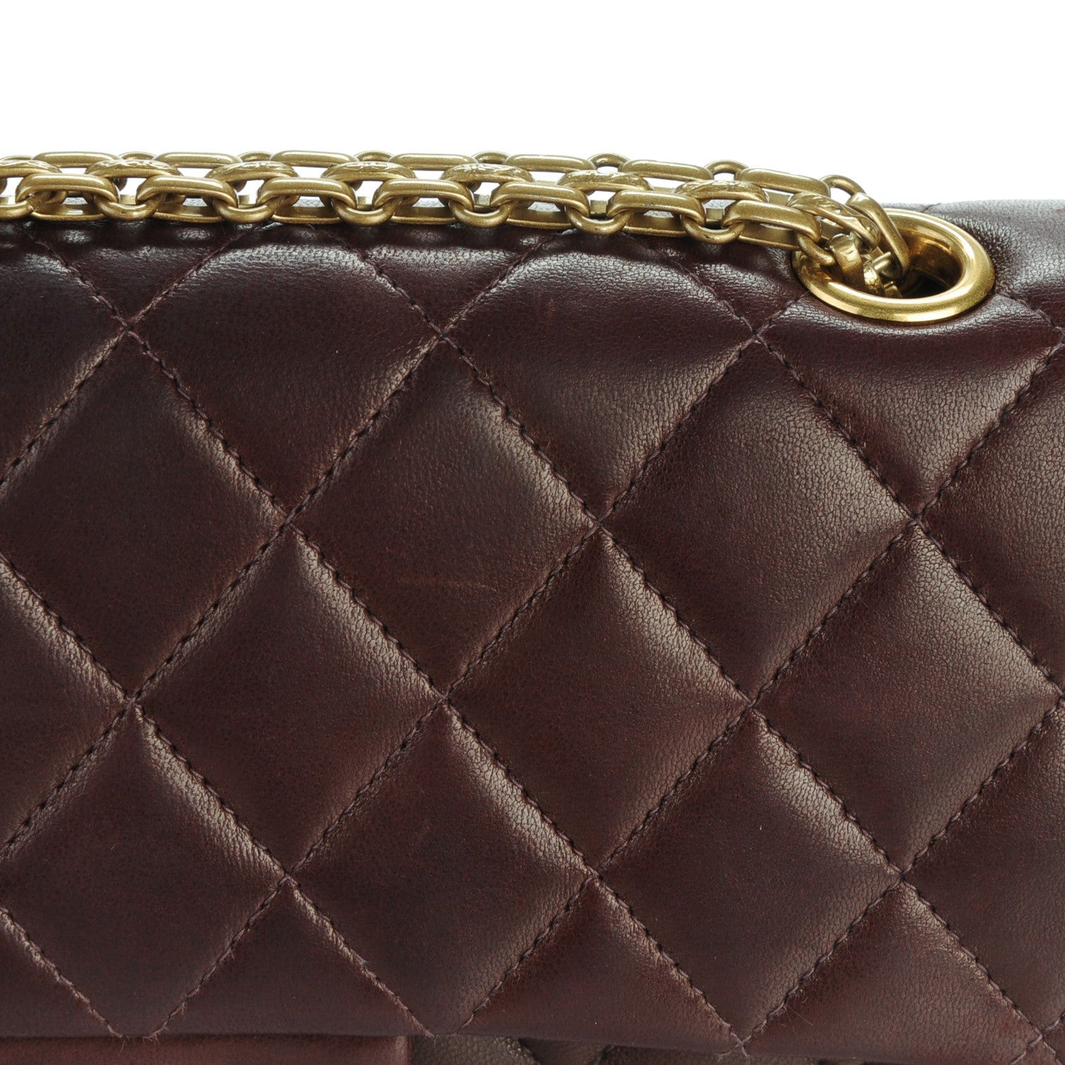 Chanel Lambskin Quilted Small 2.55 Reissue Flap Burgundy 8 of 8
