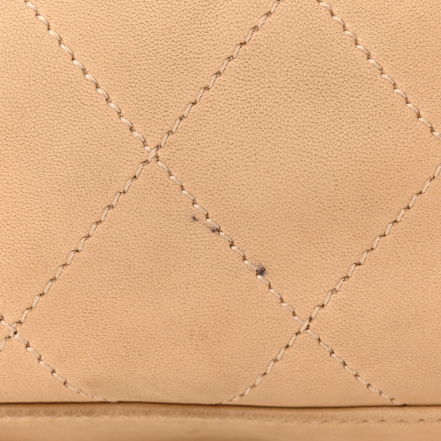 Lambskin Stitched Medium Ultimate Soft Tote Beige