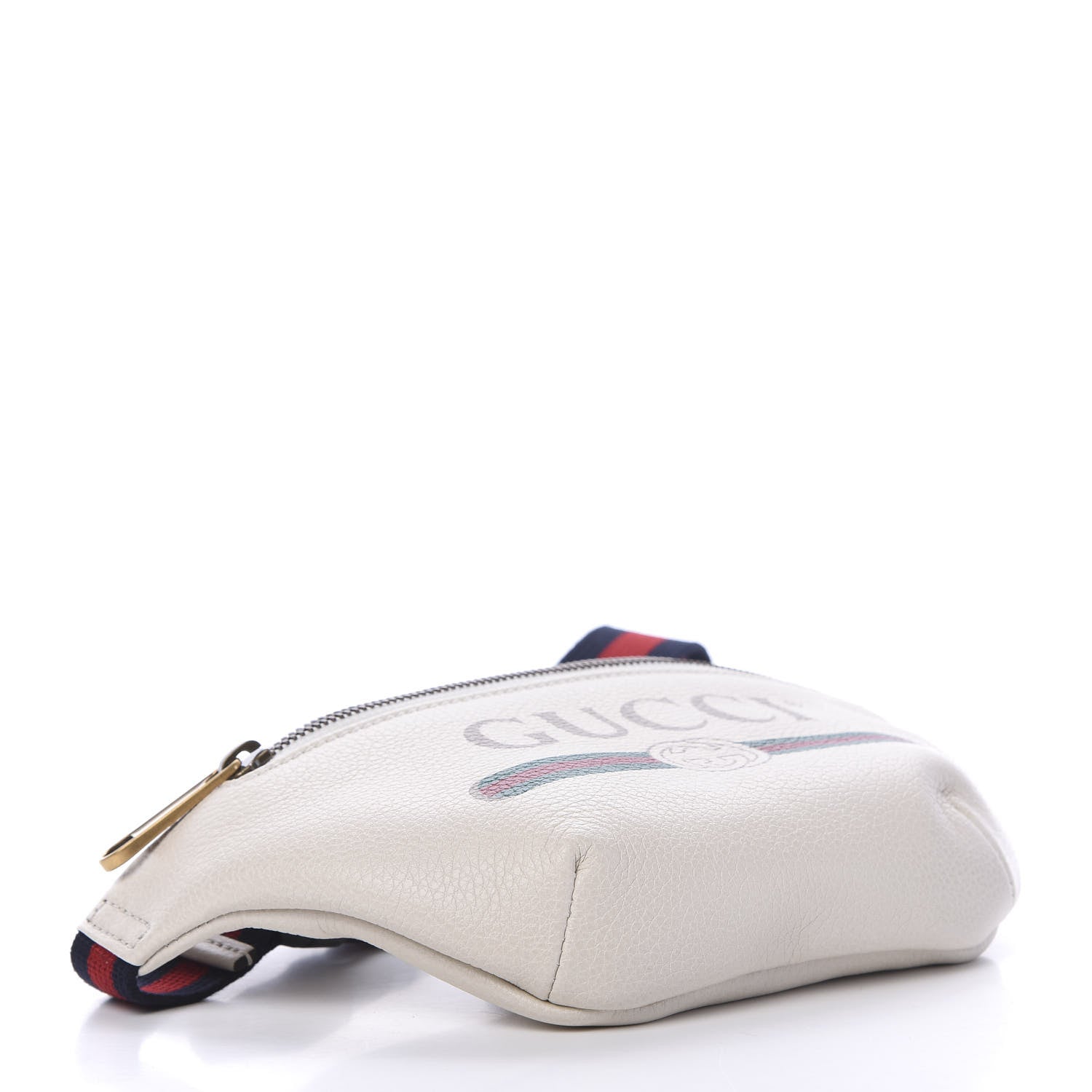 Gucci Grained Calfskin Small Logo Belt Bag White 3 of 9