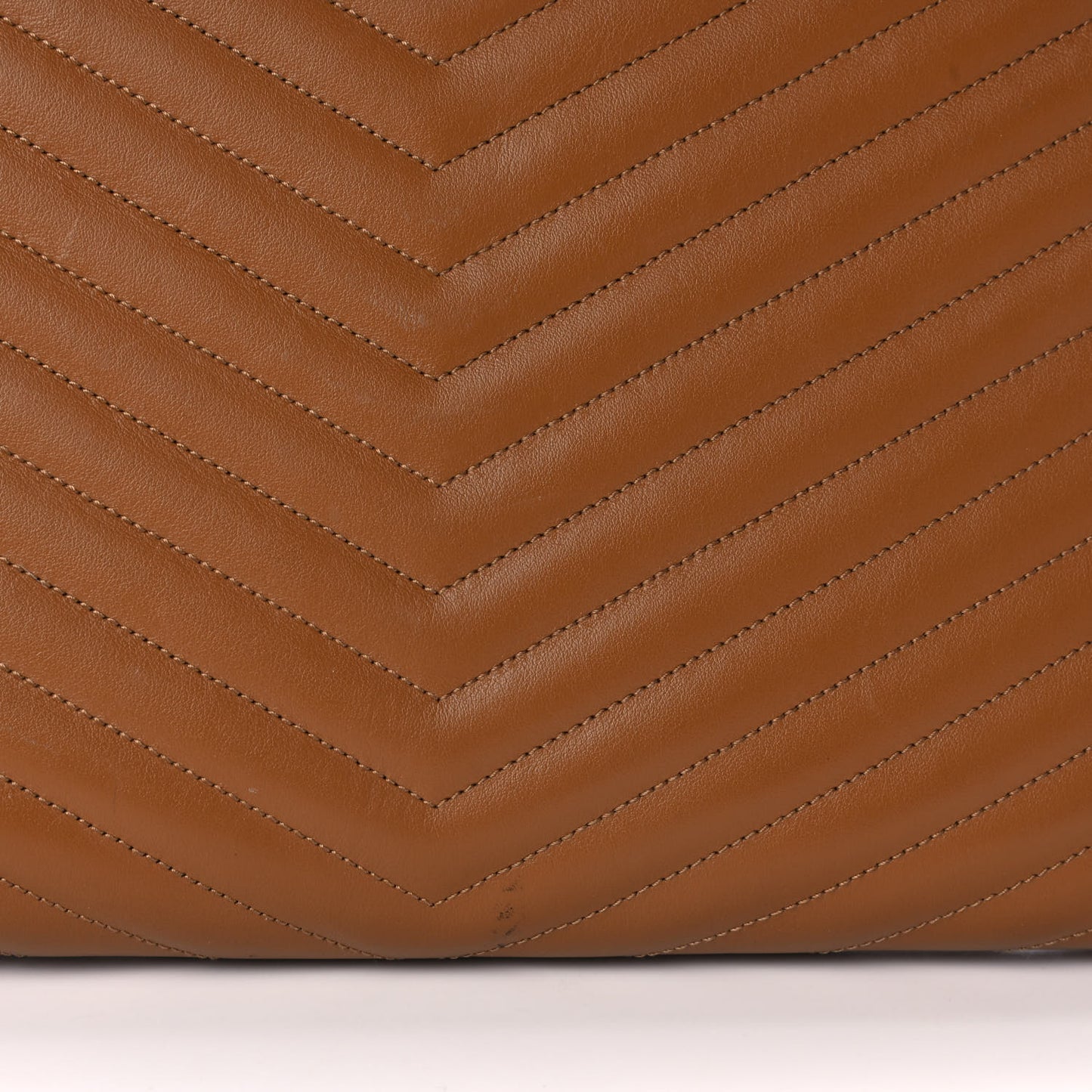 Calfskin Matelasse Chevron Monogram Document Holder Naturel Dark