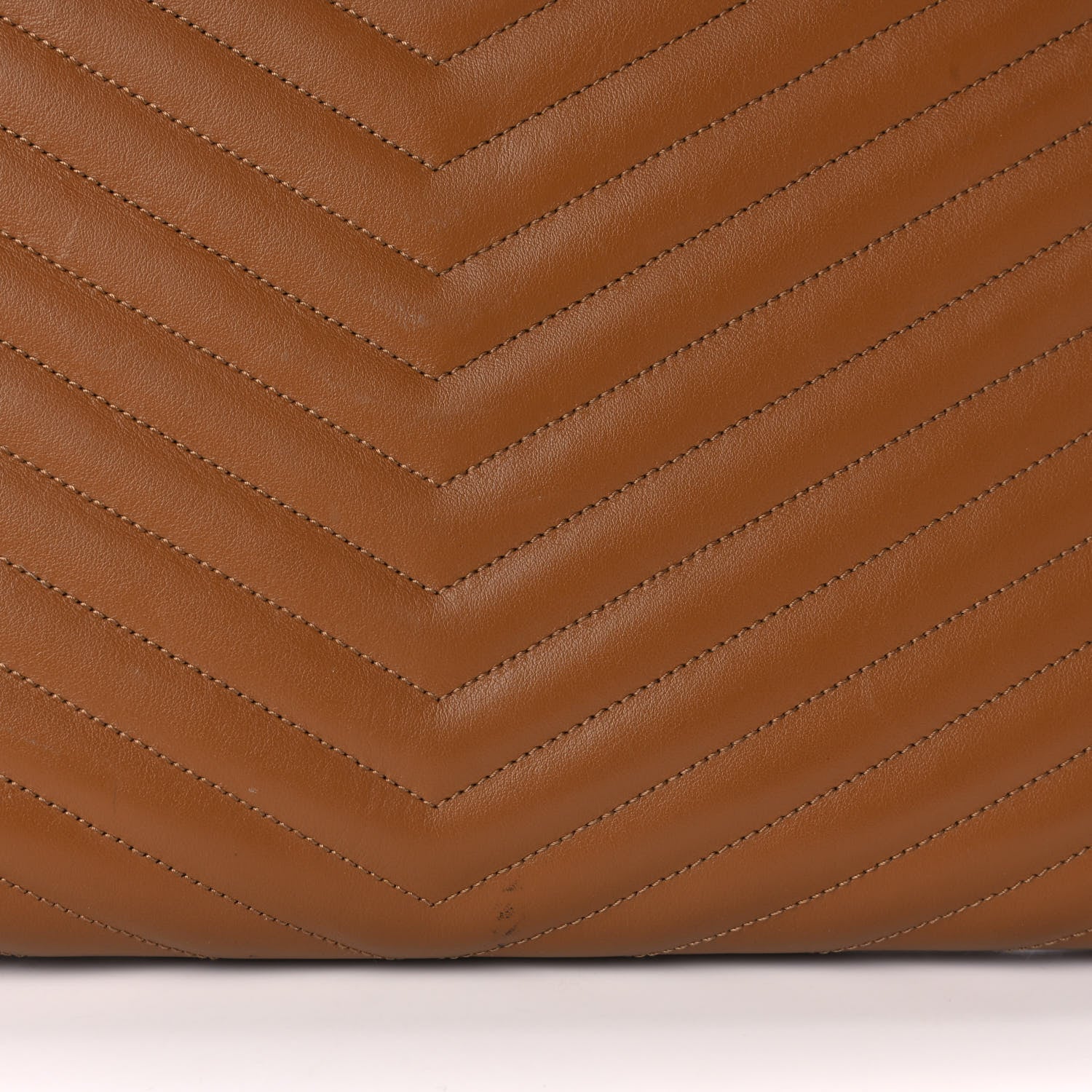Saint Laurent Calfskin Matelasse Chevron Monogram Document Holder Naturel Dark 13 of 14