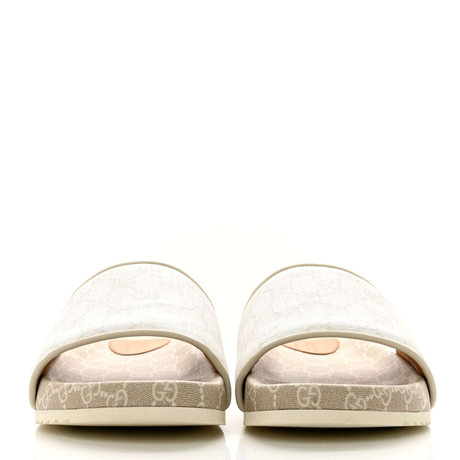 Gucci GG Supreme Monogram Demetra Mens Slide Sandals 10 White Mystic White 2 of 9