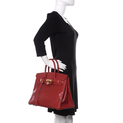 Hermes Box Birkin 35 Rouge Vif 2 of 9