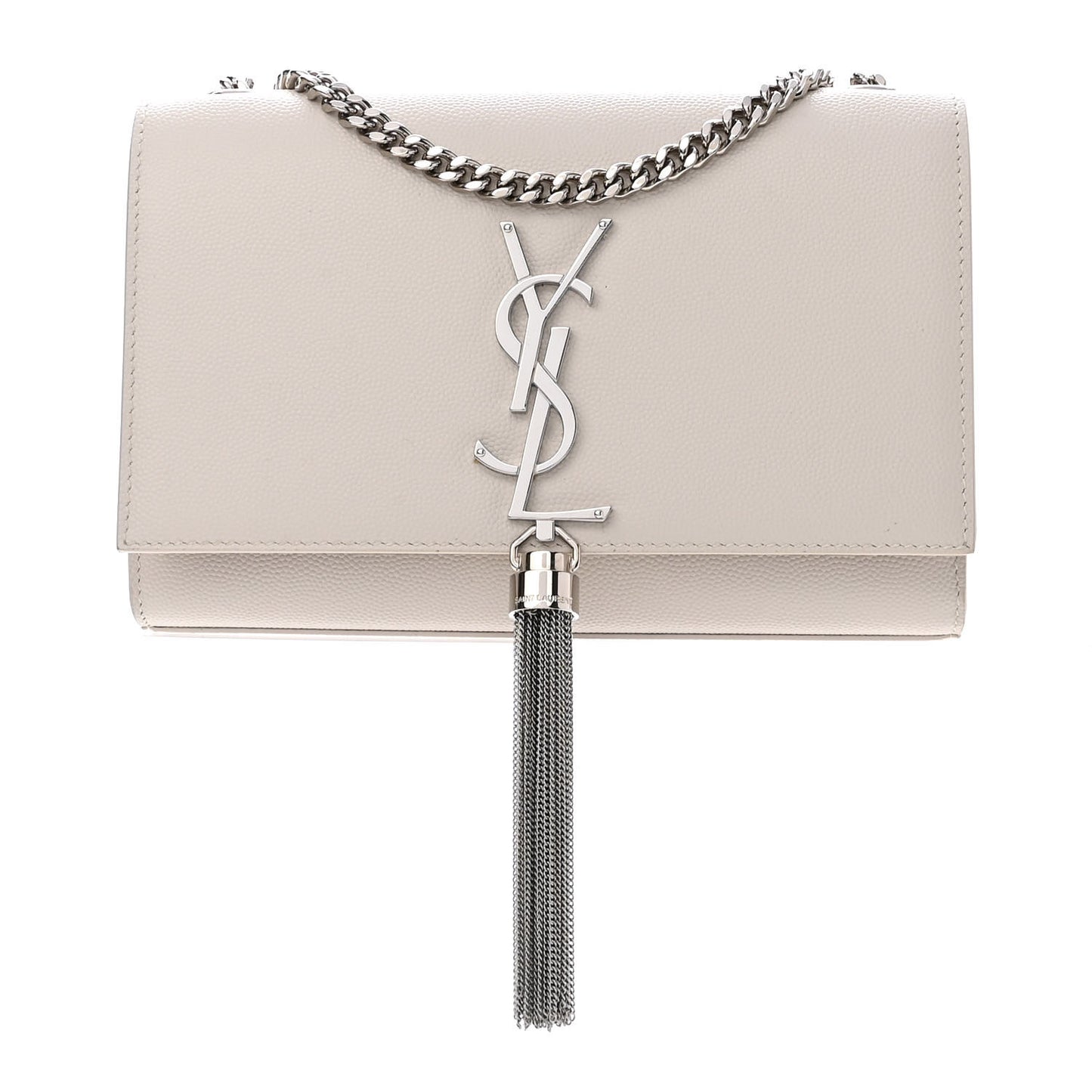 Grain De Poudre Small Classic Monogram Kate Tassel Satchel Crema Soft