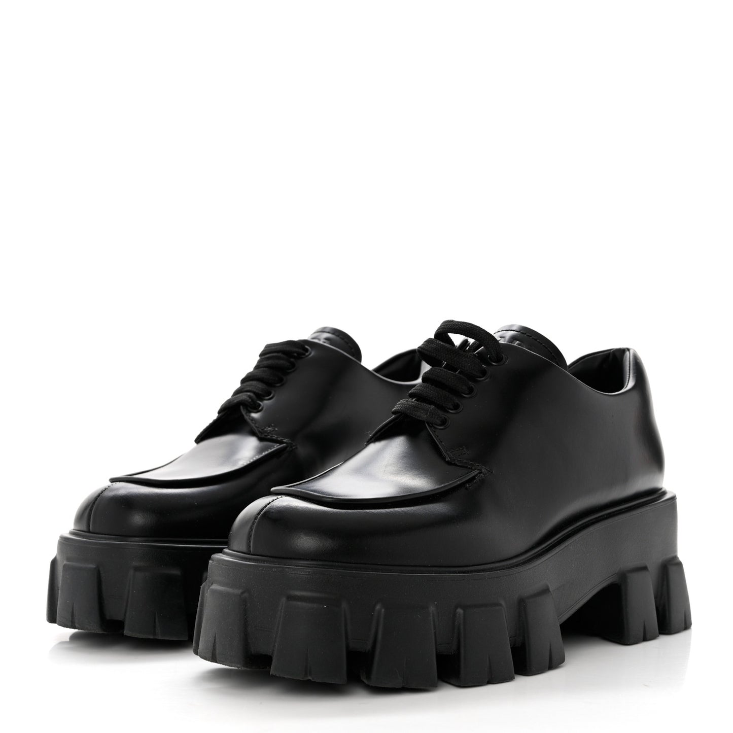 Spazzolato Rois Monolith 55mm Derby Loafers 36 Black