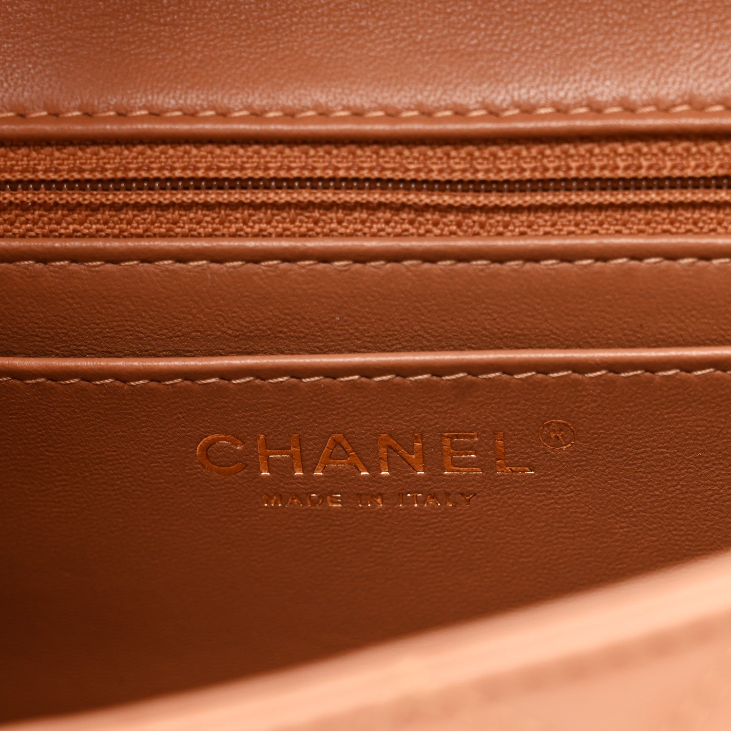 Chanel Lambskin Quilted Mini Rectangular Flap Brown 1870514