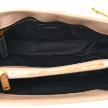 Saint Laurent Calfskin Y Quilted Monogram Medium Loulou Chain Satchel Nude Powder 5 of 11