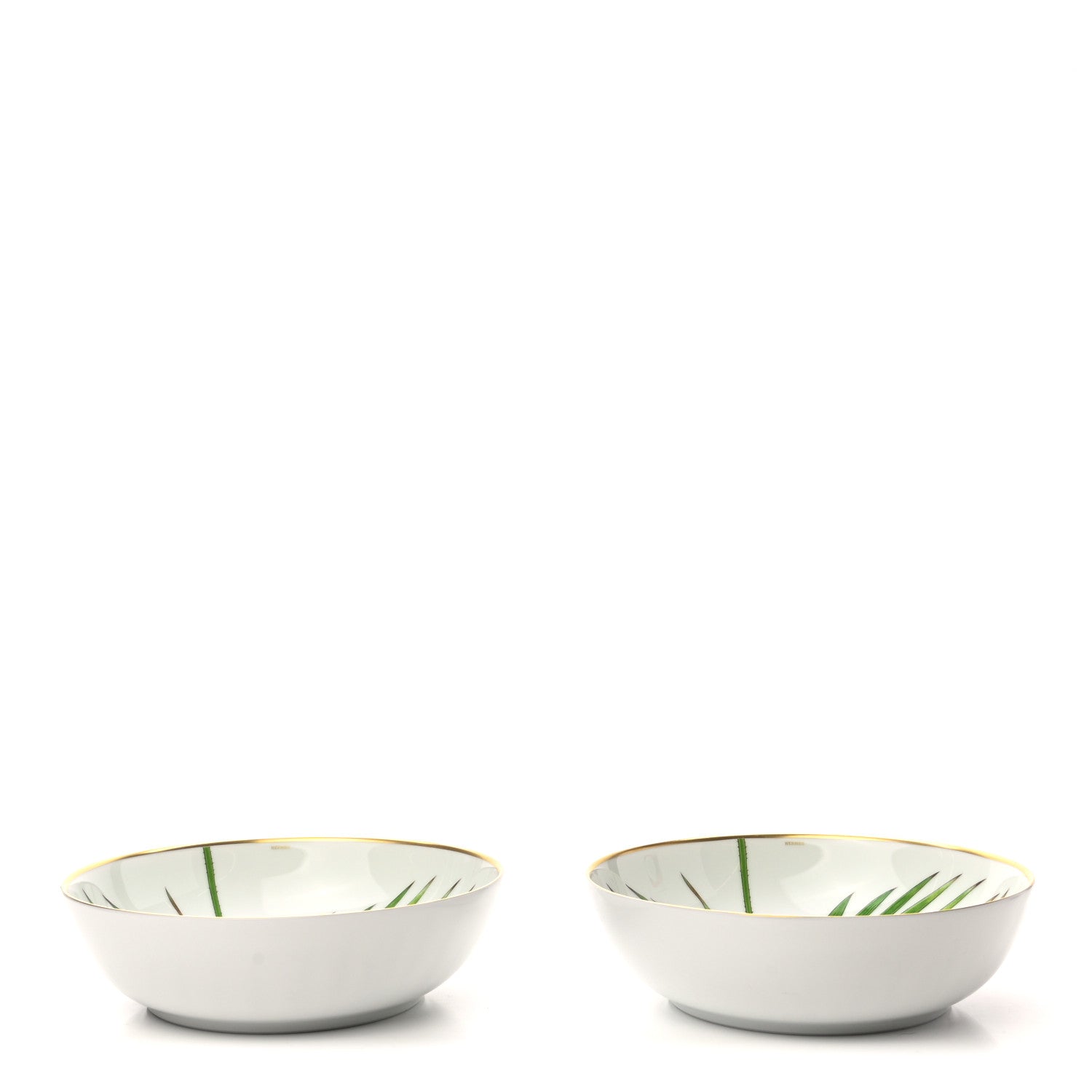 Hermes Porcelain Passifolia Cereal Bowl Set of 2 1 of 9