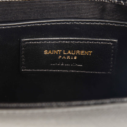 Saint Laurent Grain De Poudre Small Classic Monogram Satchel Black 7 of 9