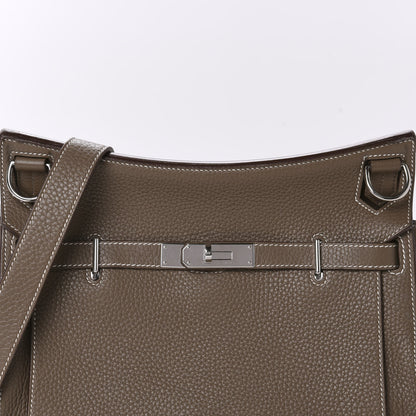 Hermes Taurillon Clemence Jypsiere 28 Etoupe 10 of 10