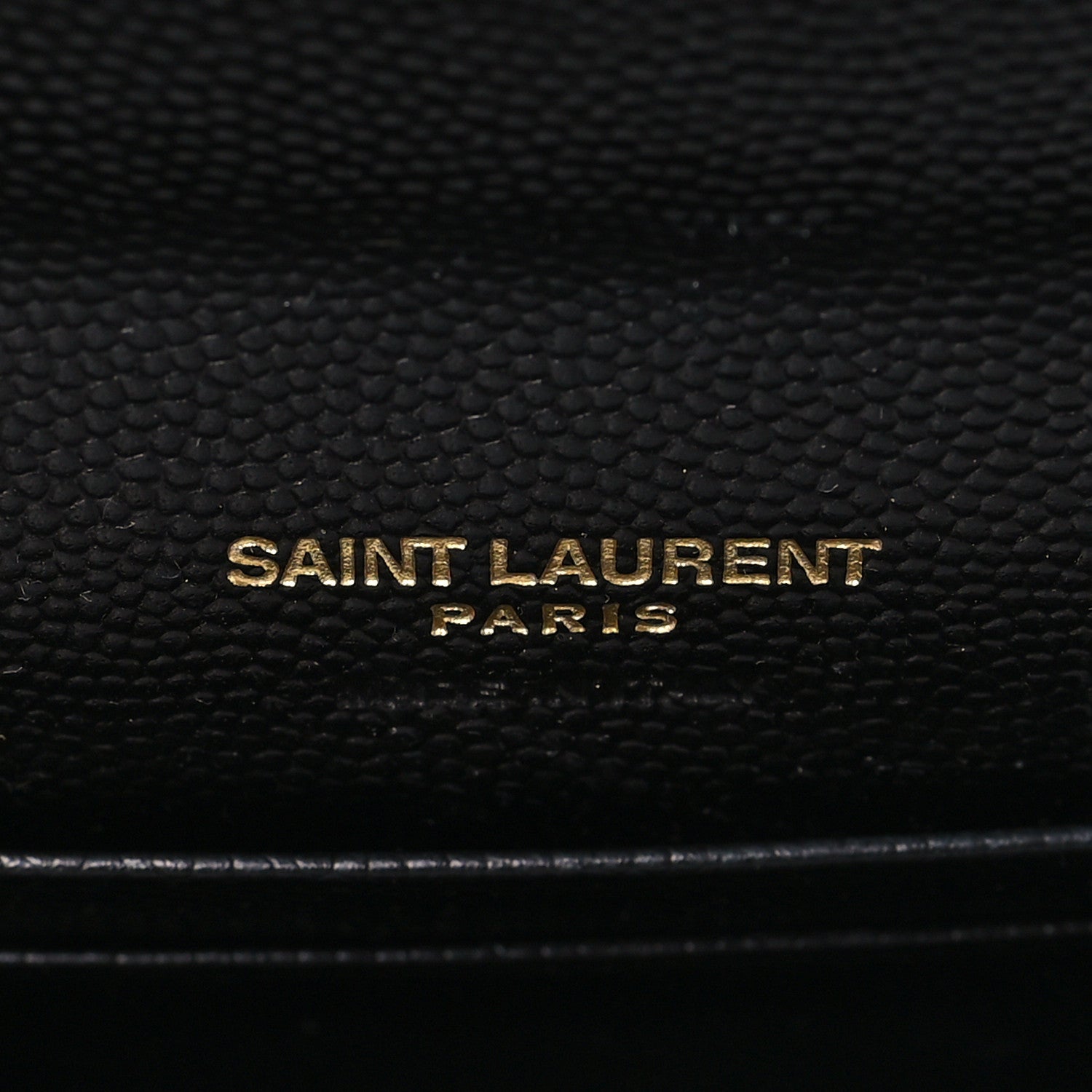 Saint Laurent Grain De Poudre Matelasse Chevron Small Monogram Envelope Wallet Black 6 of 8