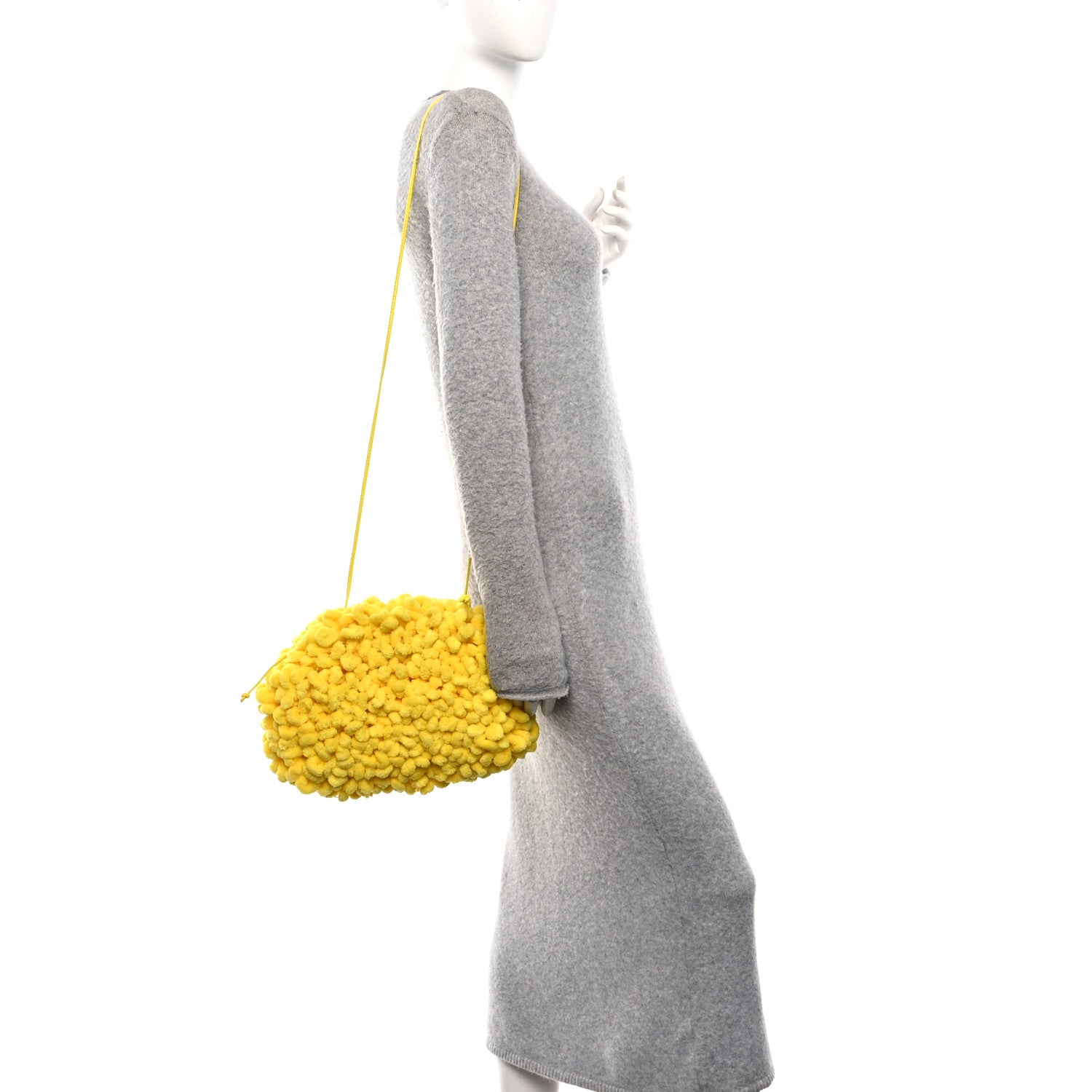 Bottega Veneta Chenille The Mini Pouch Lemon 2 of 9
