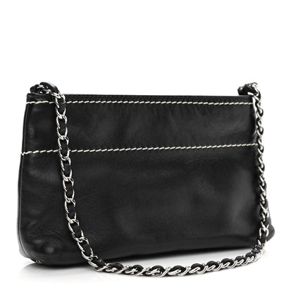 Chanel Lambskin Lax Pochette Black 3 of 12
