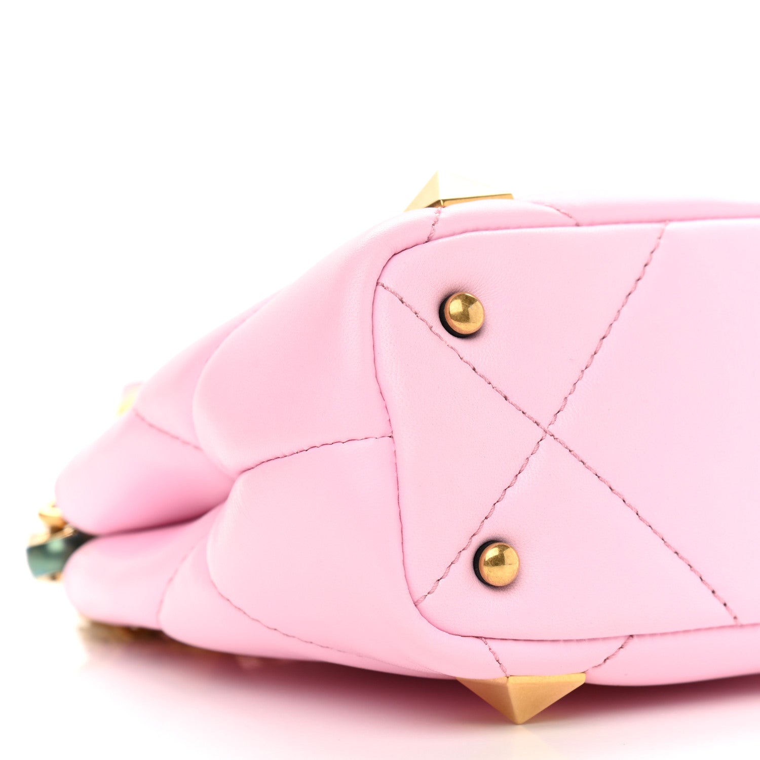 Valentino Garavani Nappa Mini Roman Stud The Handle Bag Pink Borealis 7 of 10