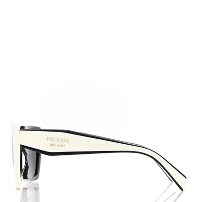 Prada Acetate Sunglasses SPR 15W Black White 3 of 7