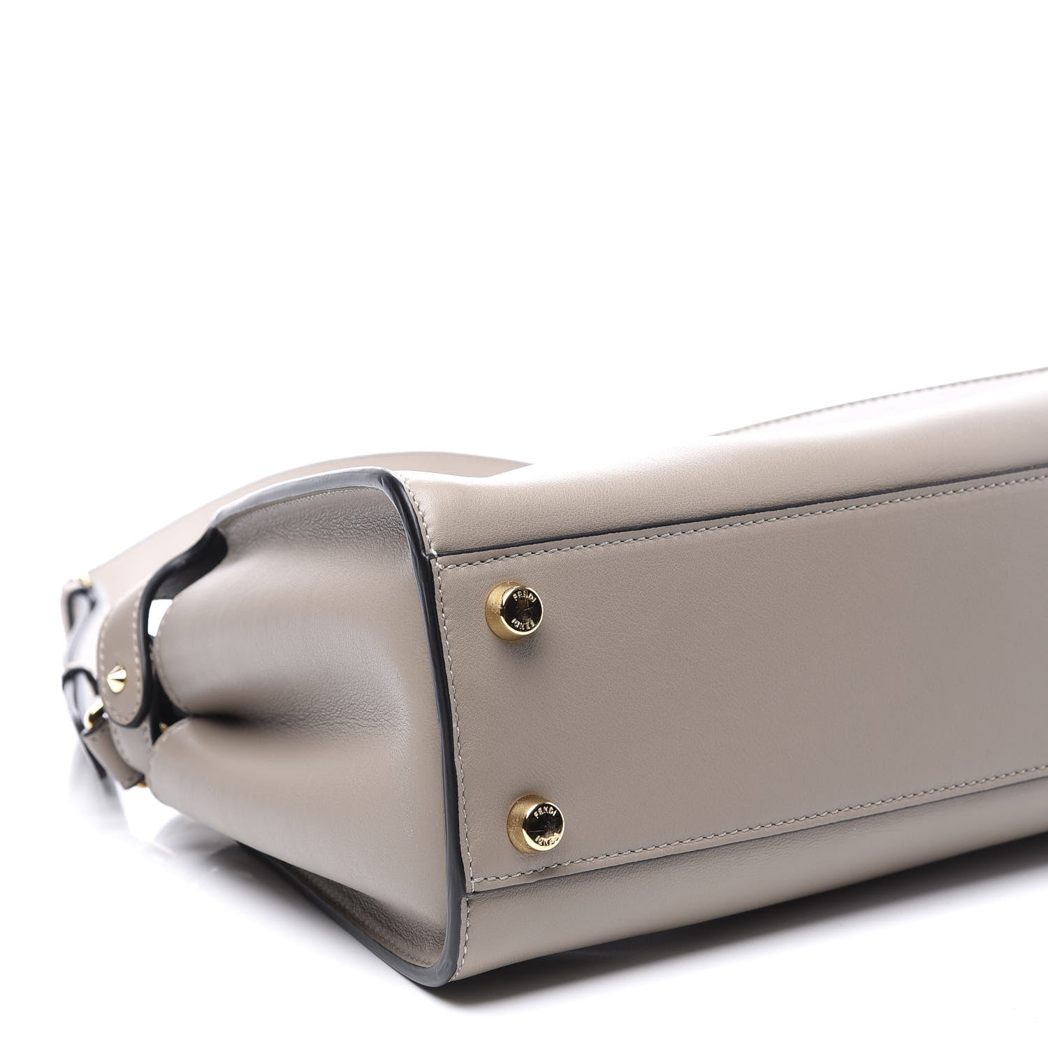 Fendi Vitello Medium Peekaboo Iconic Essentially Satchel Grey 6 of 9