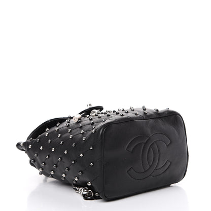 Chanel Lambskin Chevron Quilted Studded Stud Wars Backpack Black 3 of 9